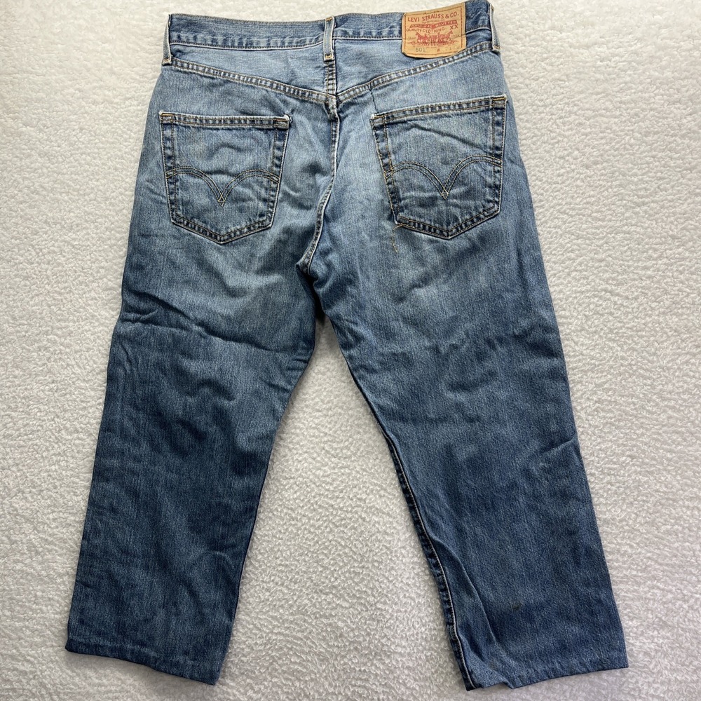 Vintage Levis Jeans Adult 32x21 Blue 501 Button Fly Denim 80s 90s Baggy Chore - Picture 10 of 16